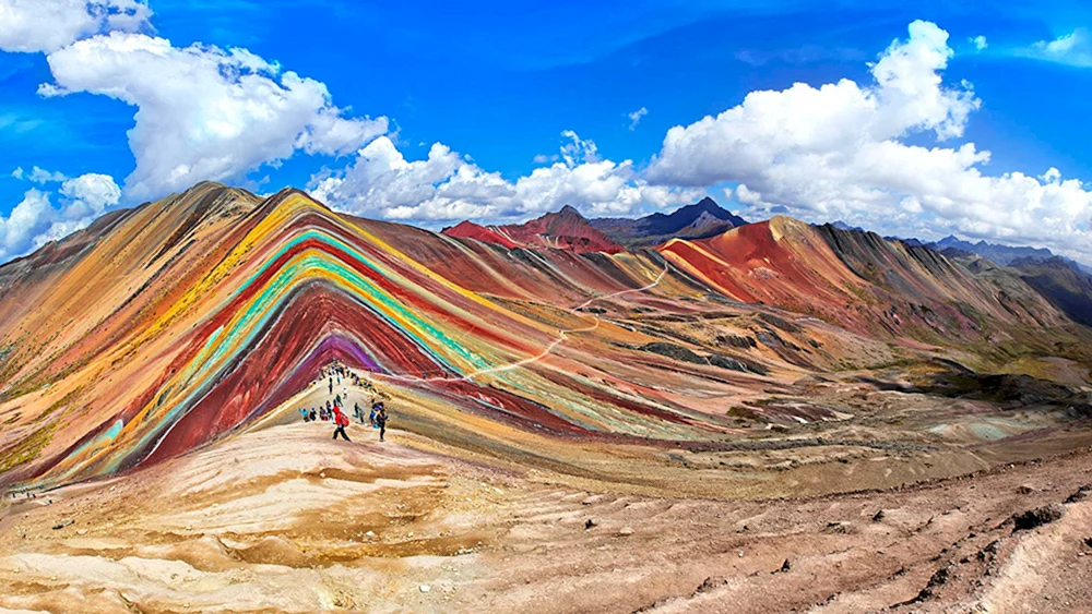 Куско Перу радужные горы