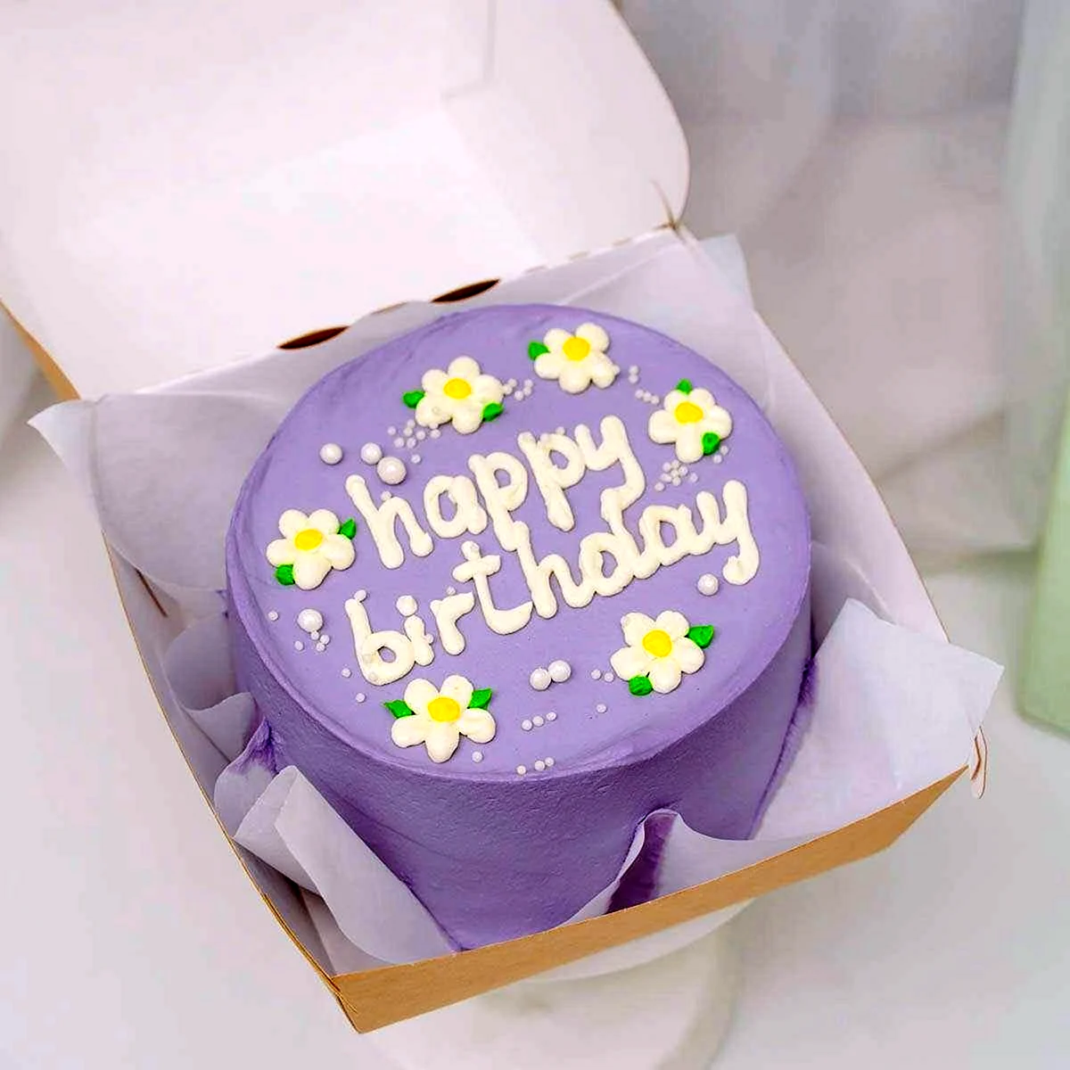 Бенто торт фиолетовый