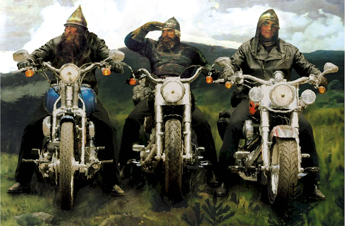 Богатыри на мотоциклах