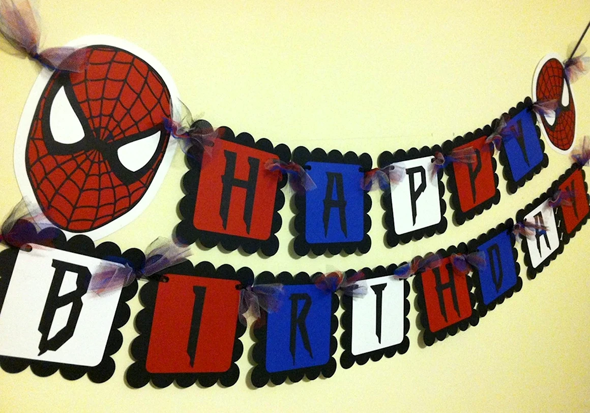 Декор дня рождения в стиле человека паука