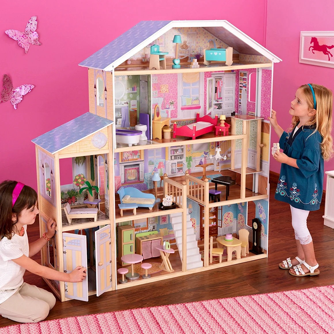 Домик для куклы Барби Doll House 2-х этажный