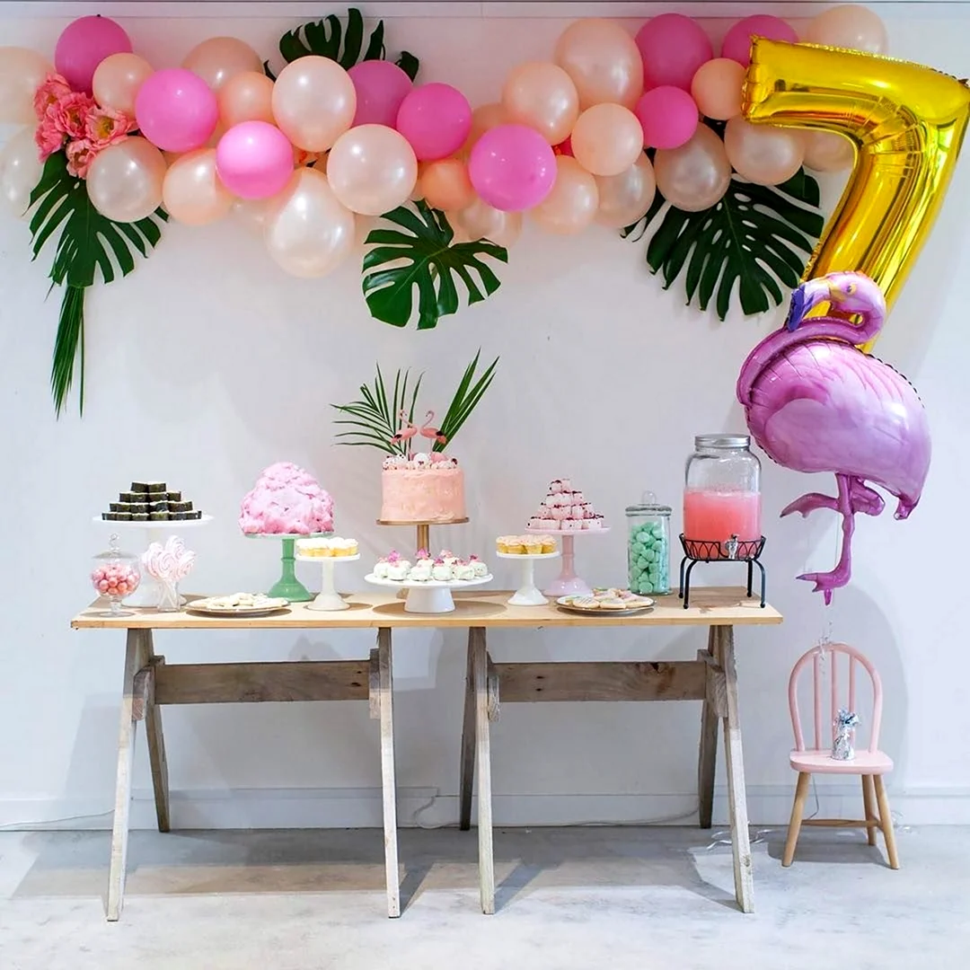 Фламинго декор день рождения
