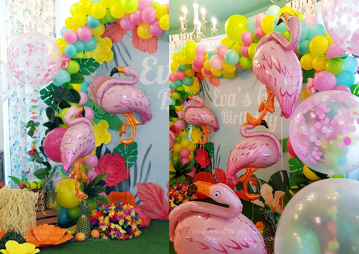 Фотозона с шарами с Фламинго