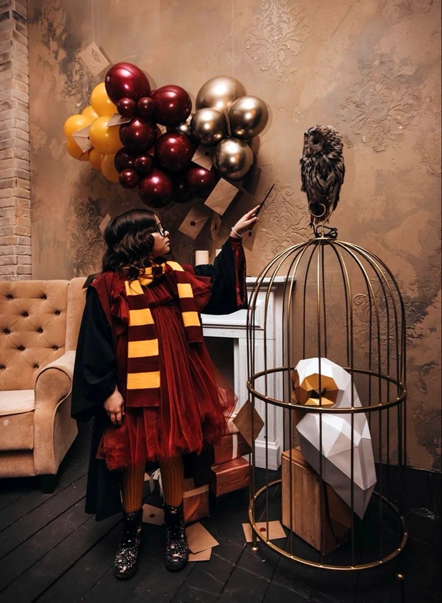 Фотозона в стиле Гарри Поттера с шарами