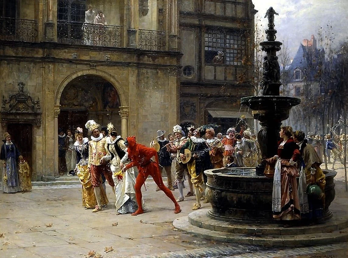 Франсуа Фламенг Венецианский карнавал XVIII век