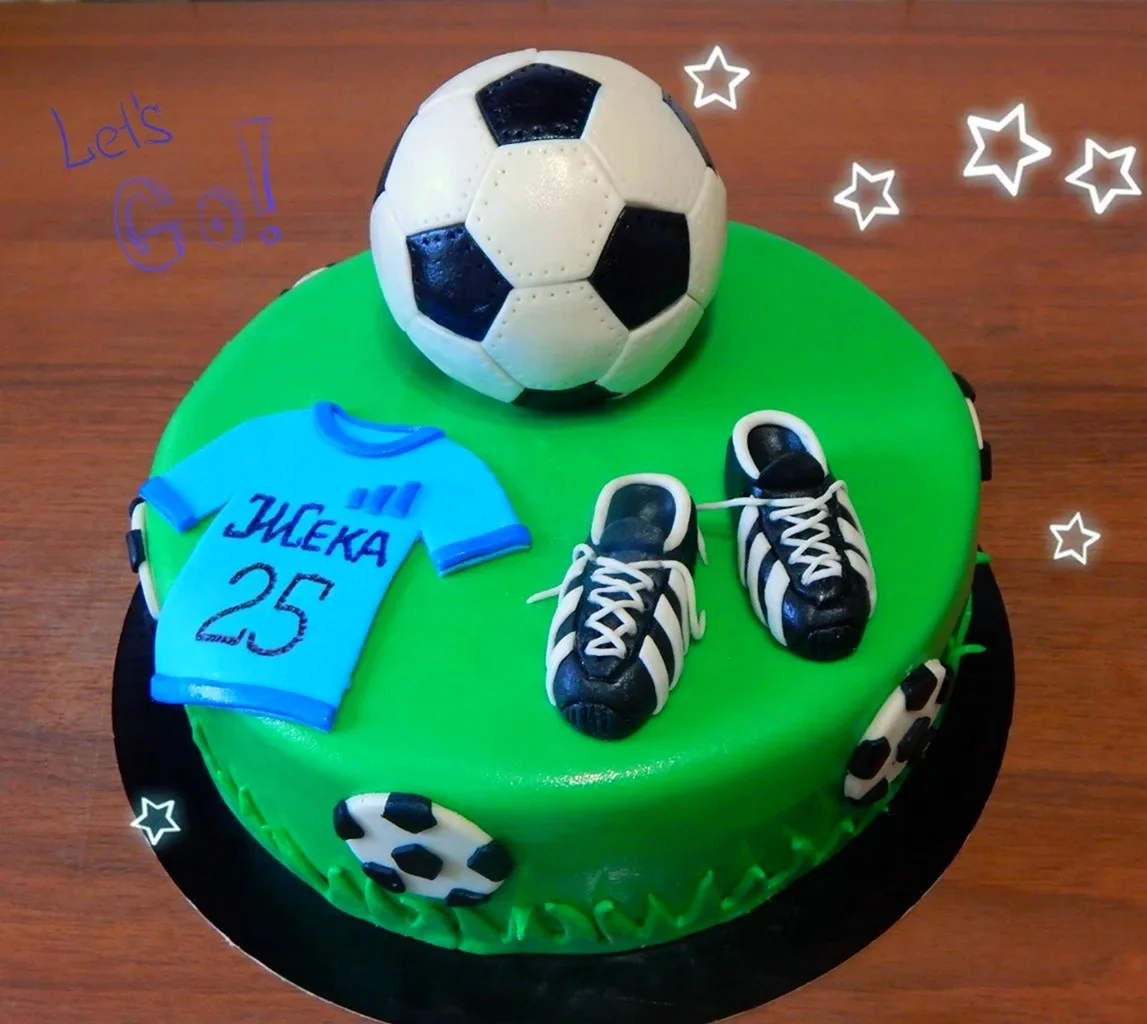 Футбольный торт для мальчика 10 лет