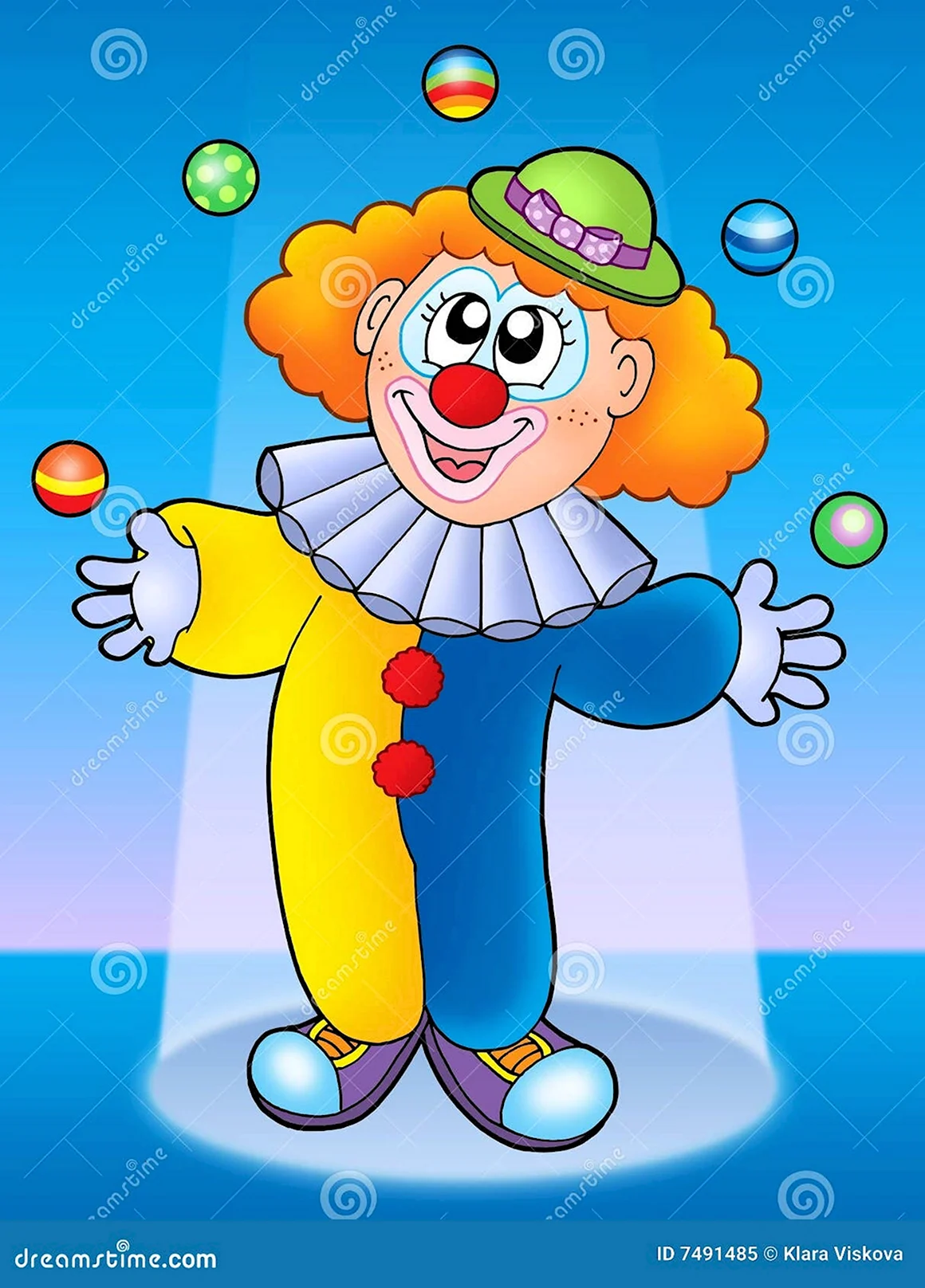 Клоун жонглирует