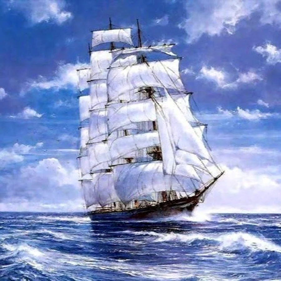 Корабль с парусами