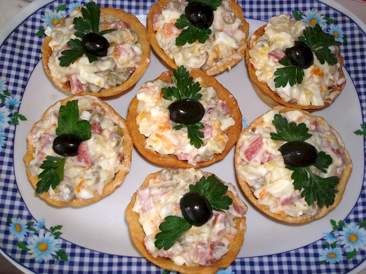 Корзиночки с яичным салатом пошагово фото фото