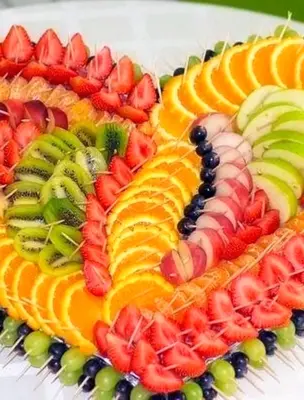 Красивая нарезка фруктов