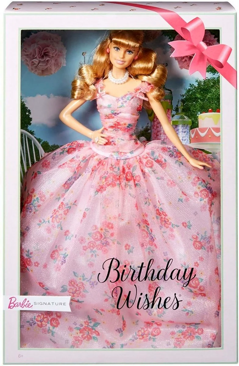 Кукла Barbie Барби коллекционная пожелания ко Дню рождения