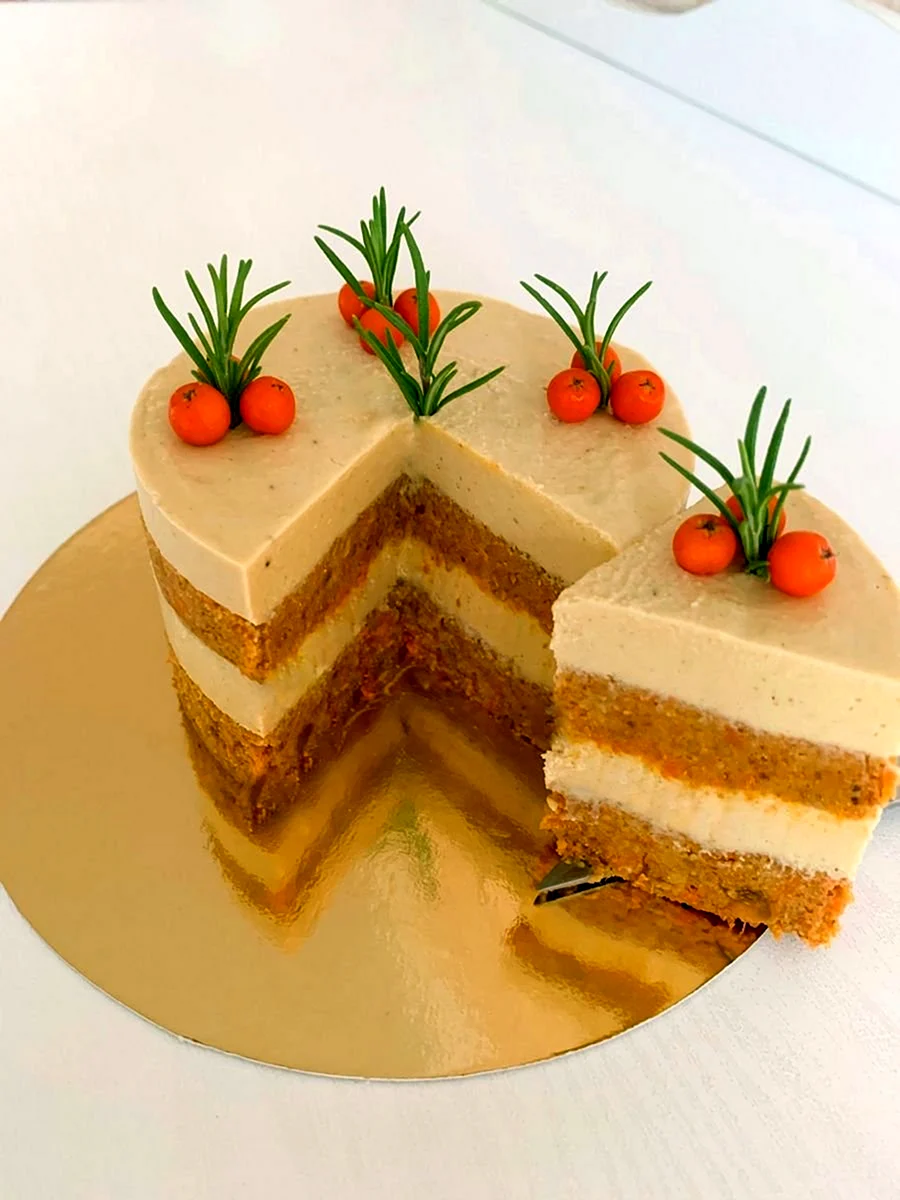 Морковно облепиховый торт