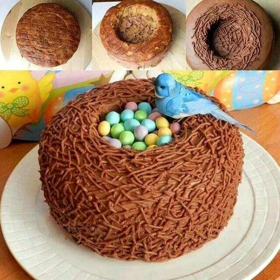 Необычное украшение торта