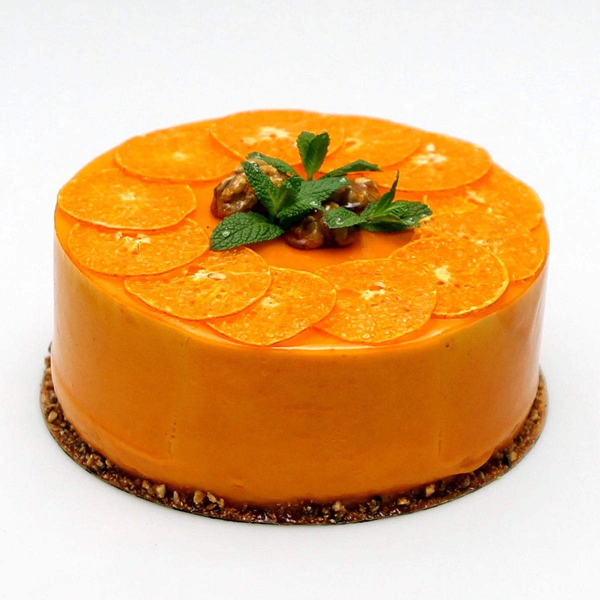 Оранжевый муссовый торт