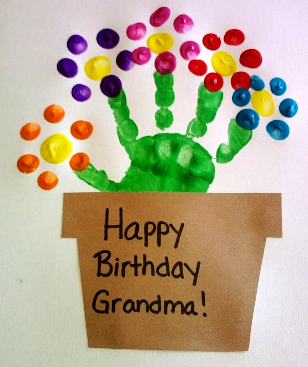 Открытка бабушке на день рождения своими руками от внука