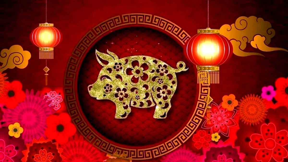Открытки празднования китайского нового года