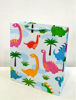 Пакет подарочный с динозавриками