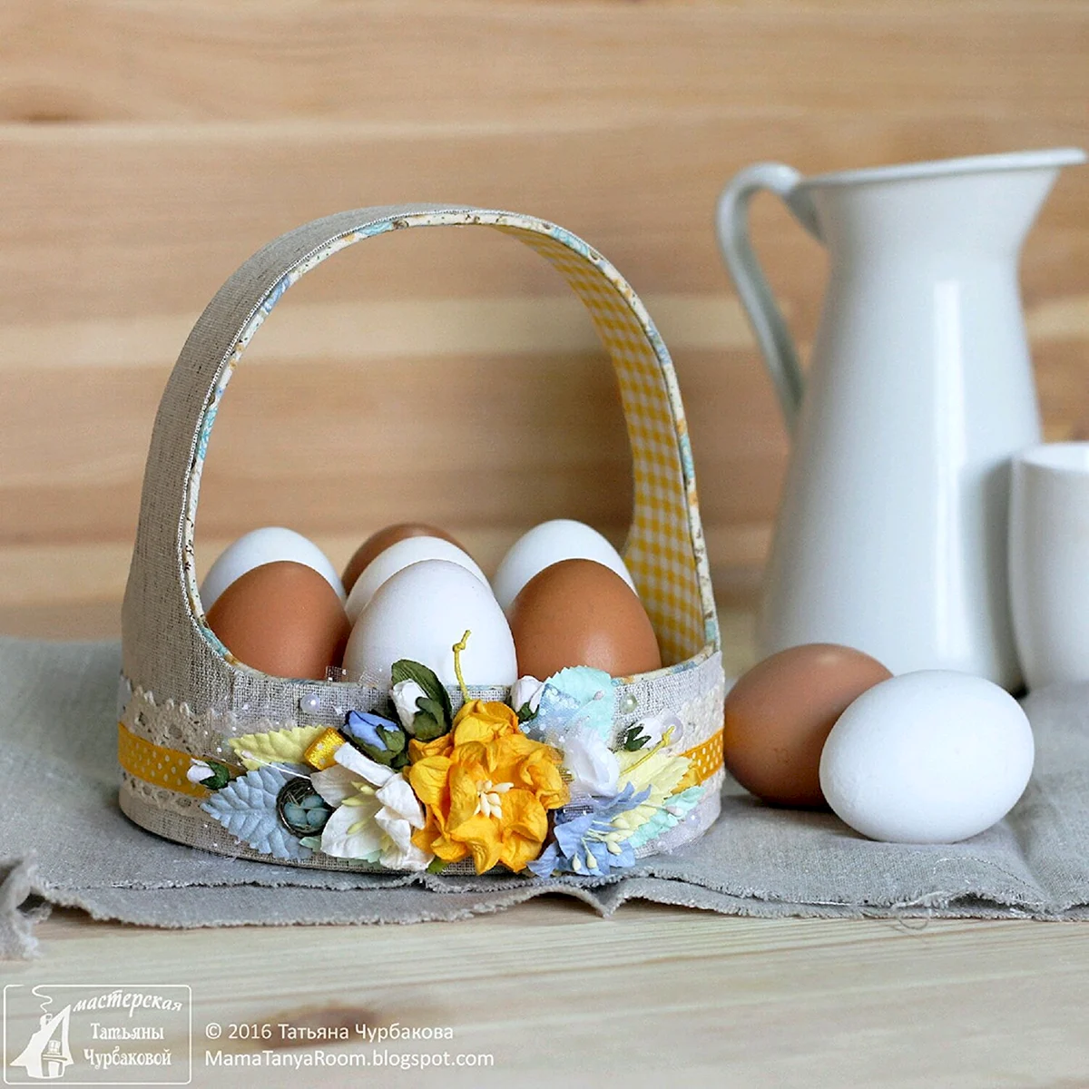 Пасхальная корзинка для яиц