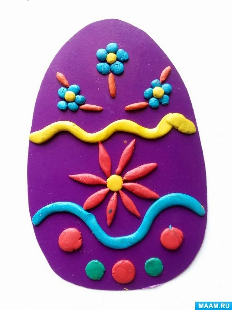 Пластилинография пасхальное яйцо