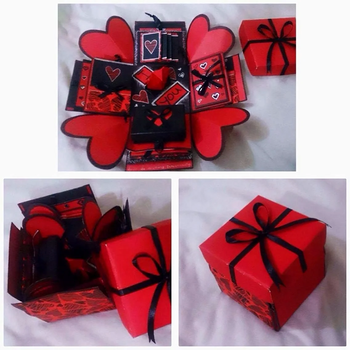 Подарок на день Святого Валентина в коробочках
