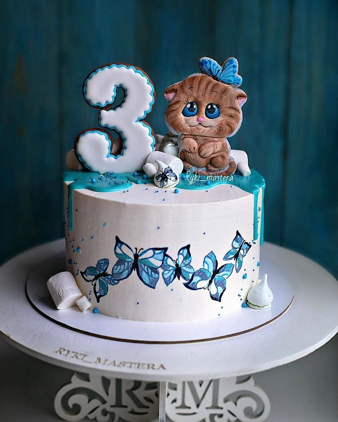 Пряничный котик на торт