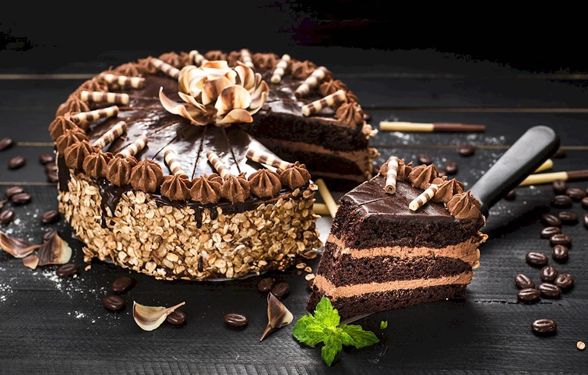 Шоколадно фундучный торт