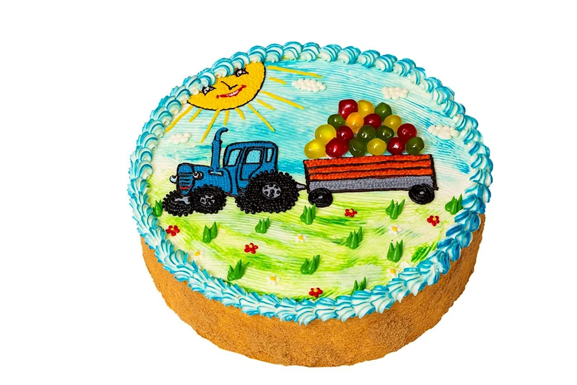 Синий трактор торт Винни пух
