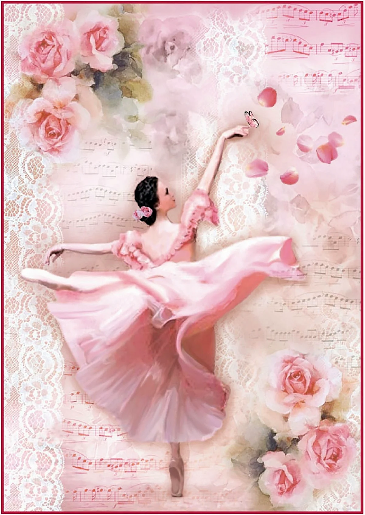 Скрап бумага балет