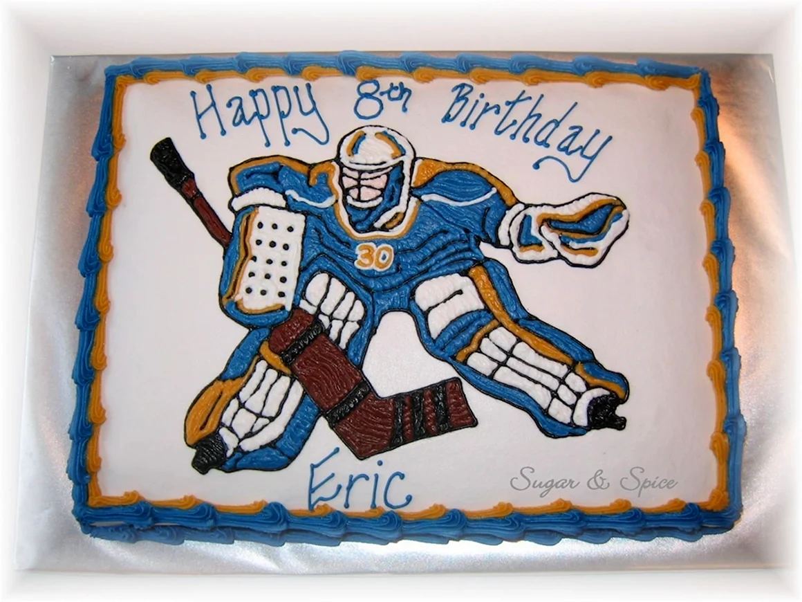 Торт для хоккейного вратаря
