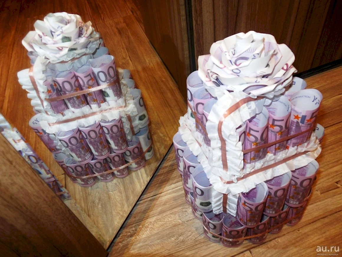Торт из денег на свадьбу