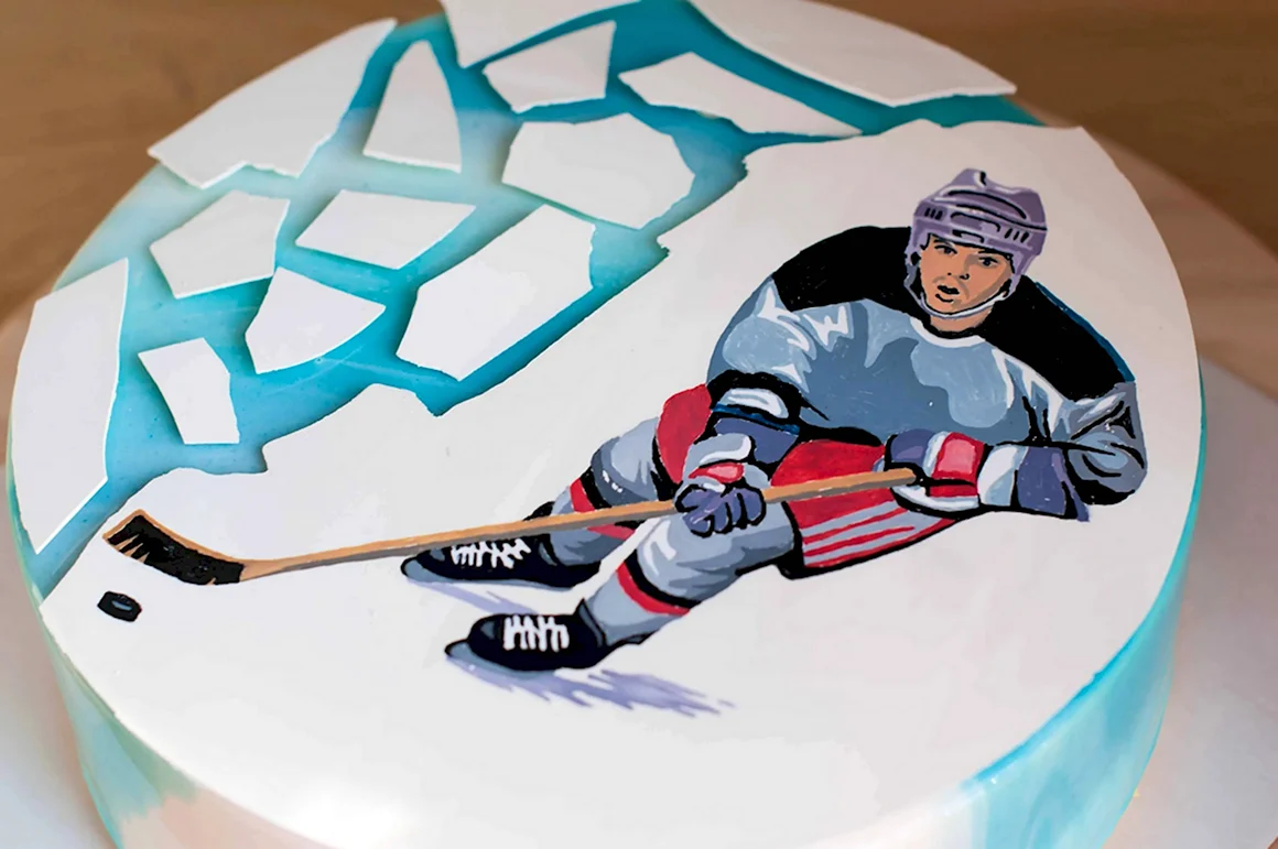 Торт хоккеисту