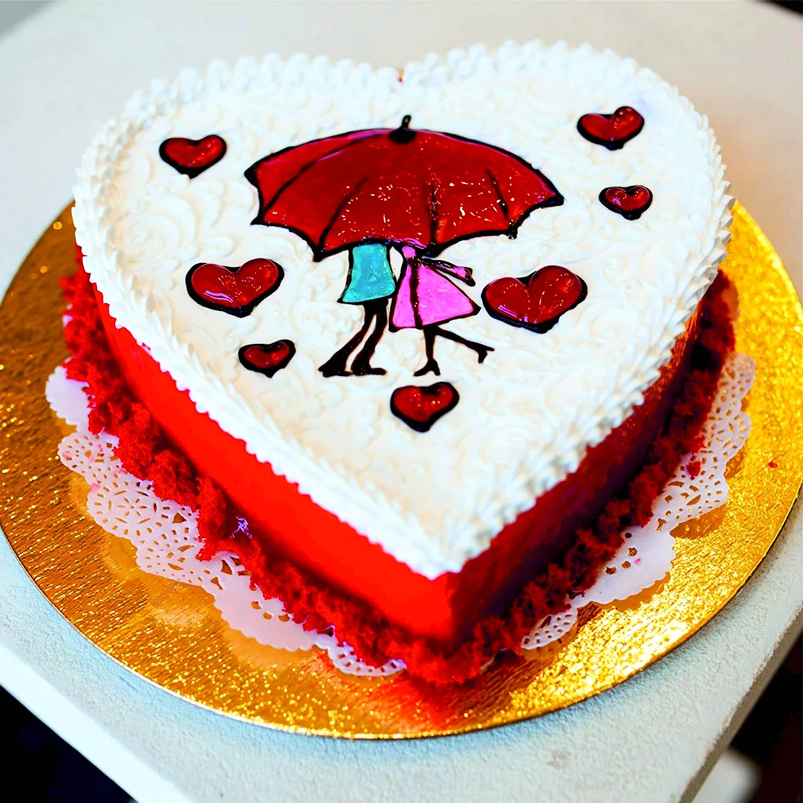 Торт на день влюбленных