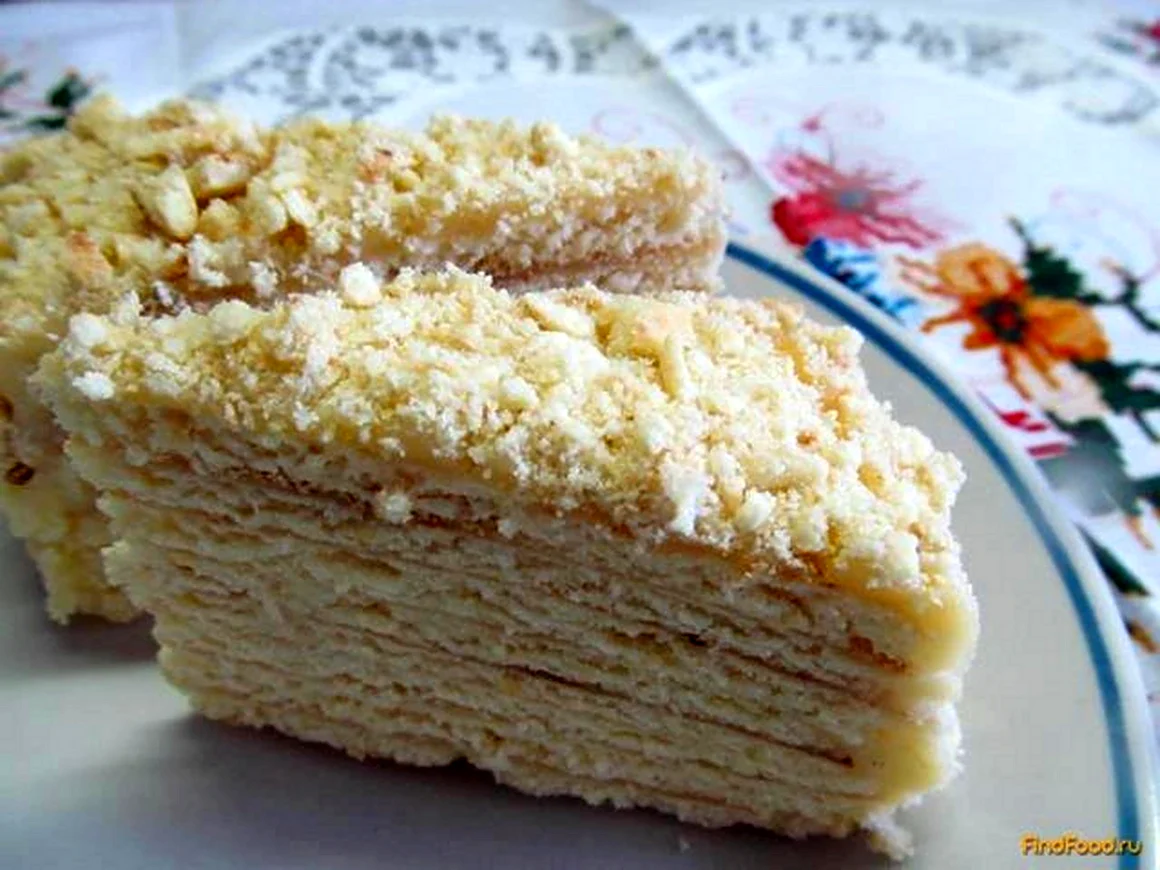 Торт на сковороде со сгущенкой с заварным кремом