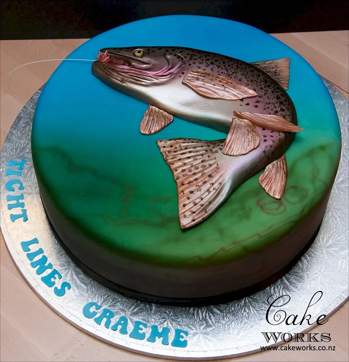 Торт на тему рыбалка