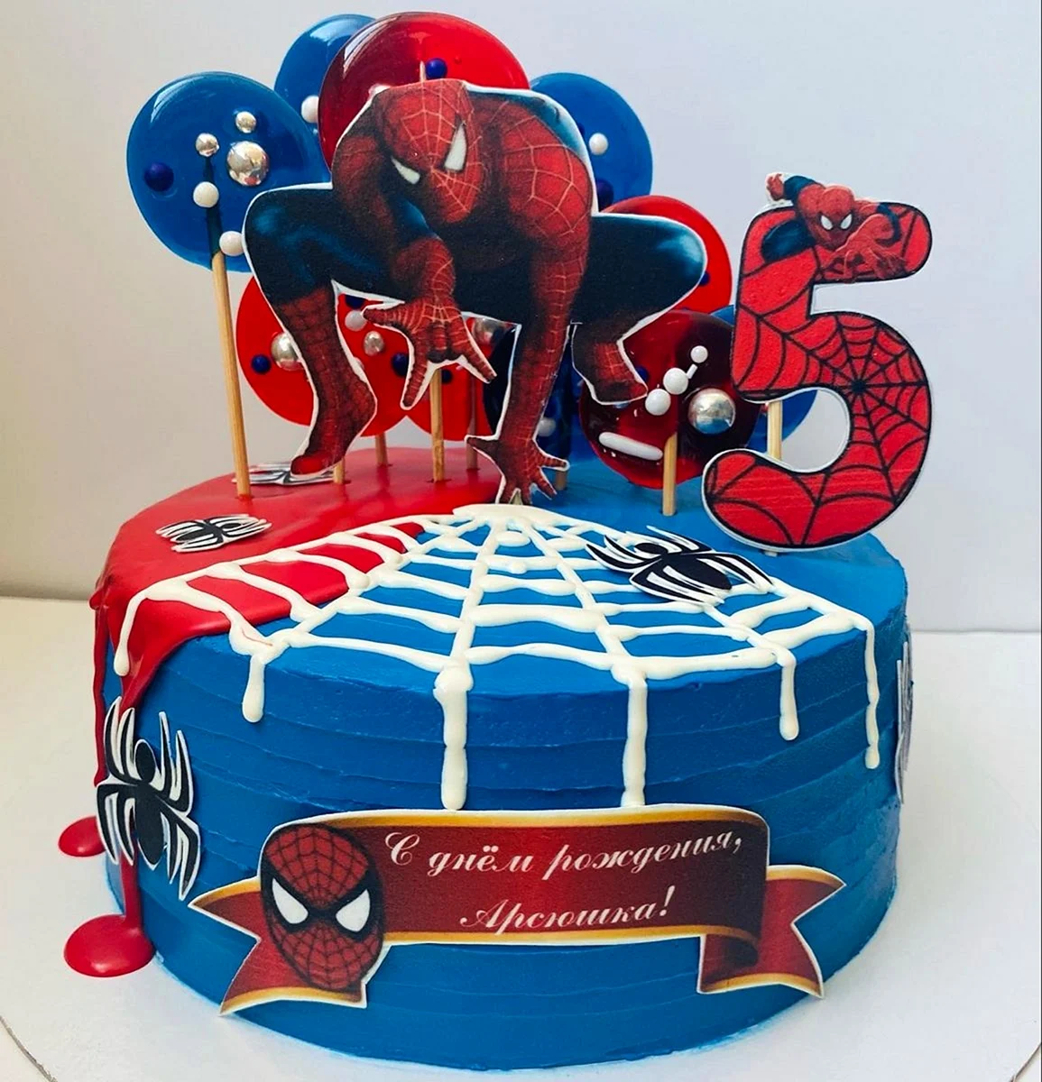 Торт с человеком пауком для мальчика 4 года