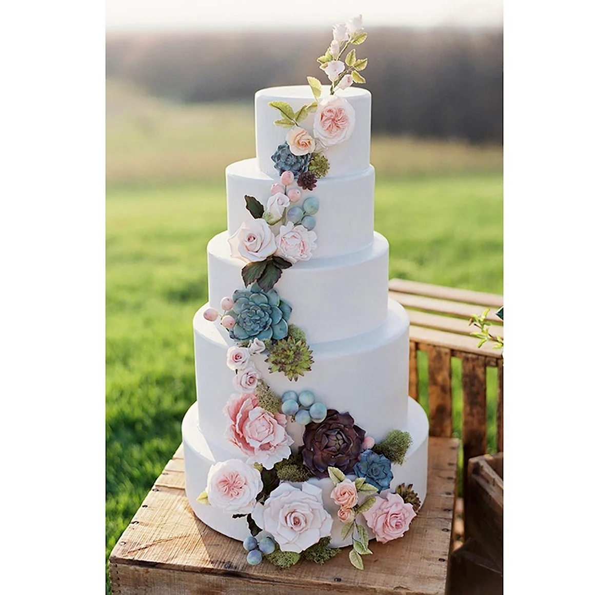Торт с фальш ярусами на свадьбу