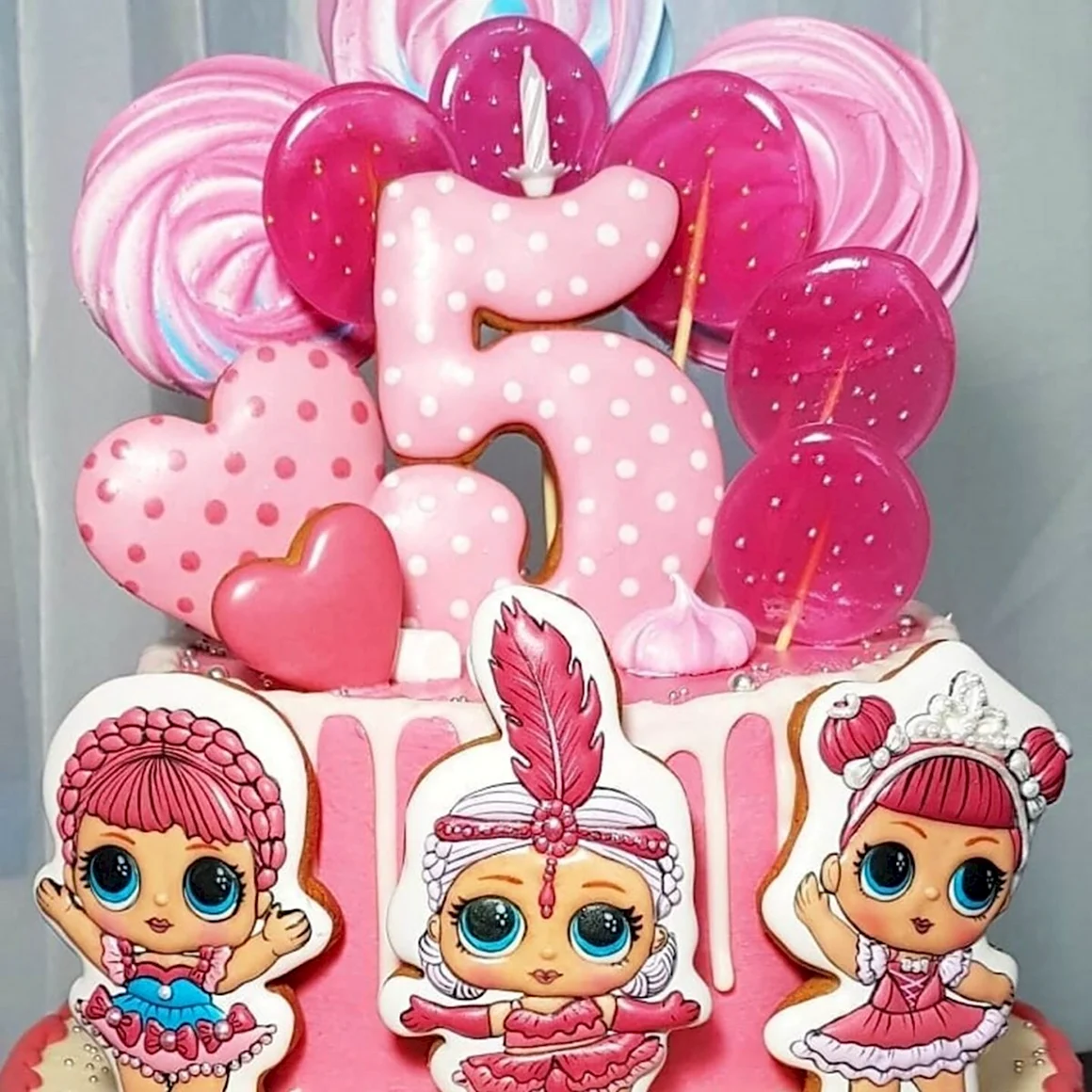 Торт с ЛОЛ для девочек 5 лет