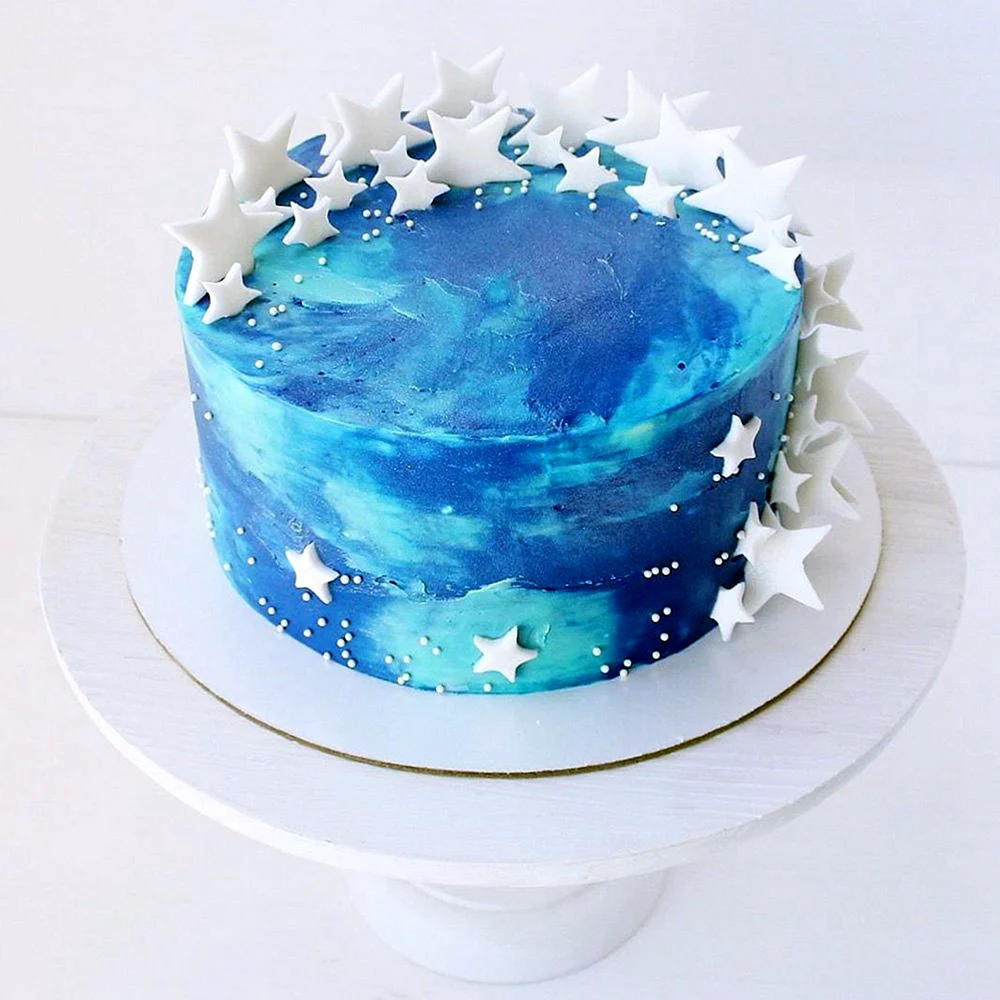 Торт с синим кремом чиз