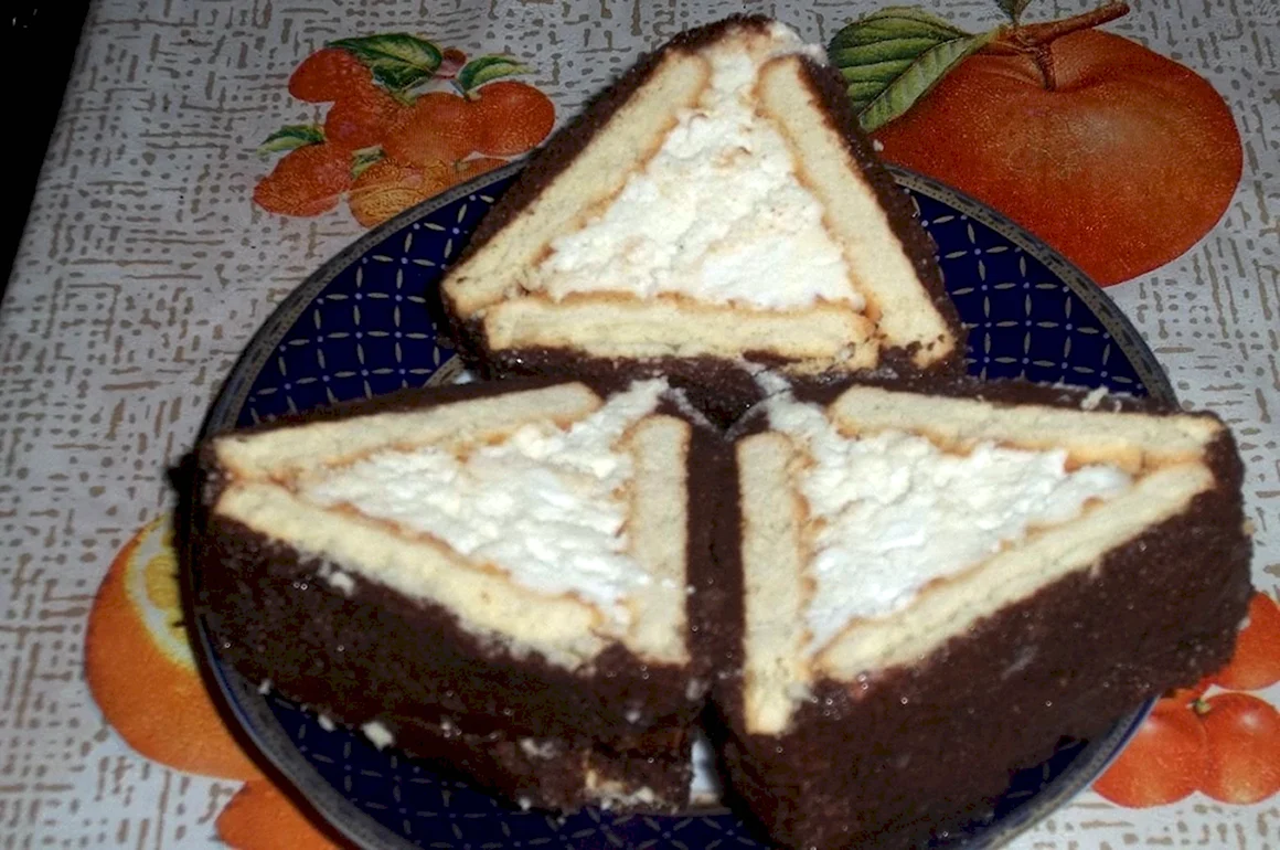 Торт шалаш из печенья и творога