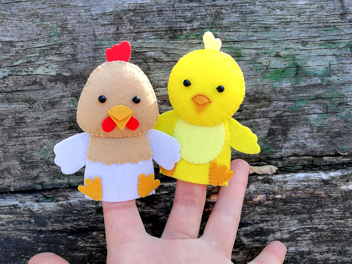 Цыплята пальчиковые игрушки
