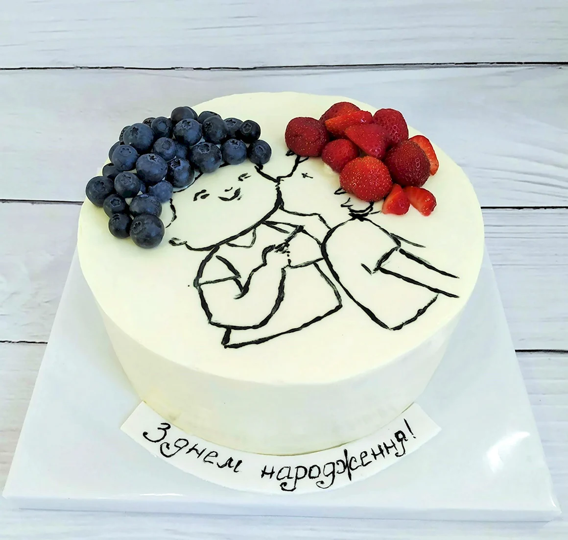 Украшение торта для мужа