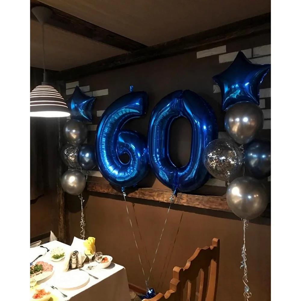 Украшения шарами на день рождения 60 лет