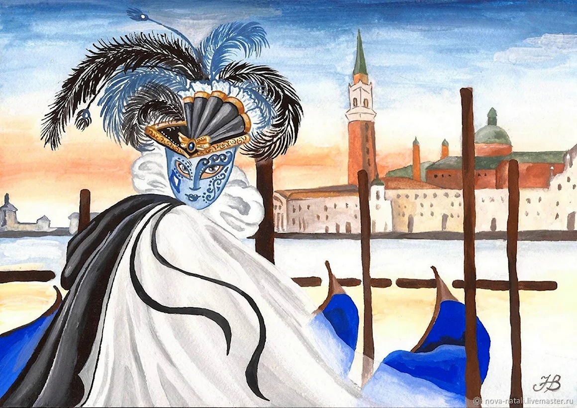 Венецианский карнавал рисунки
