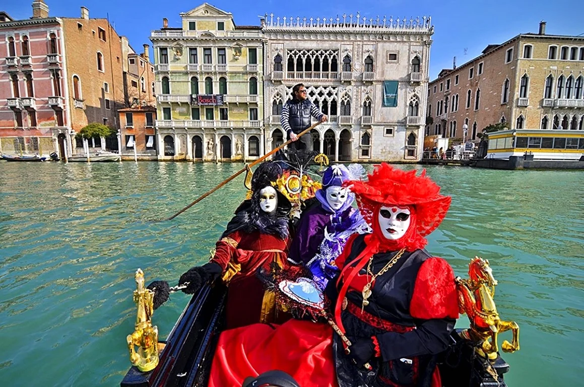 Венеция карнавал гондола