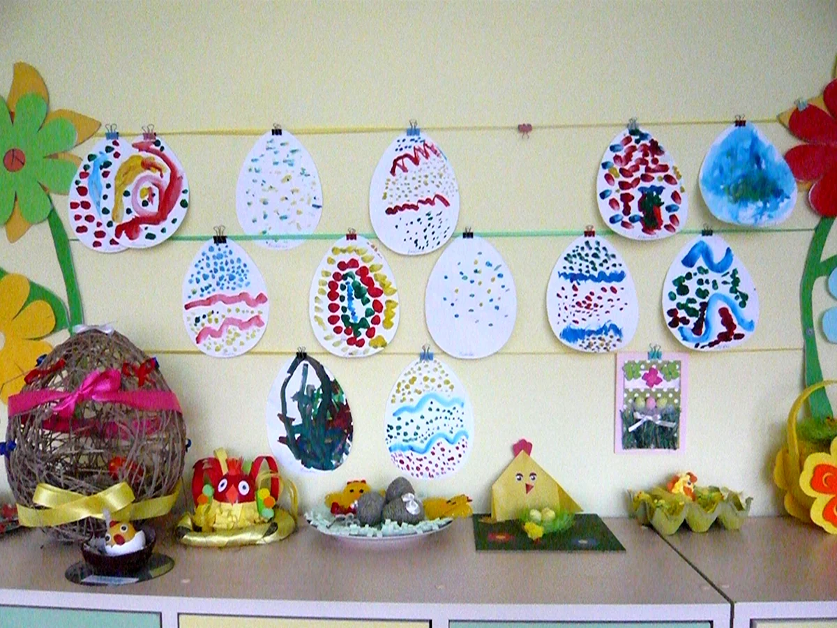 Выставка поделок к Пасхе в детском саду