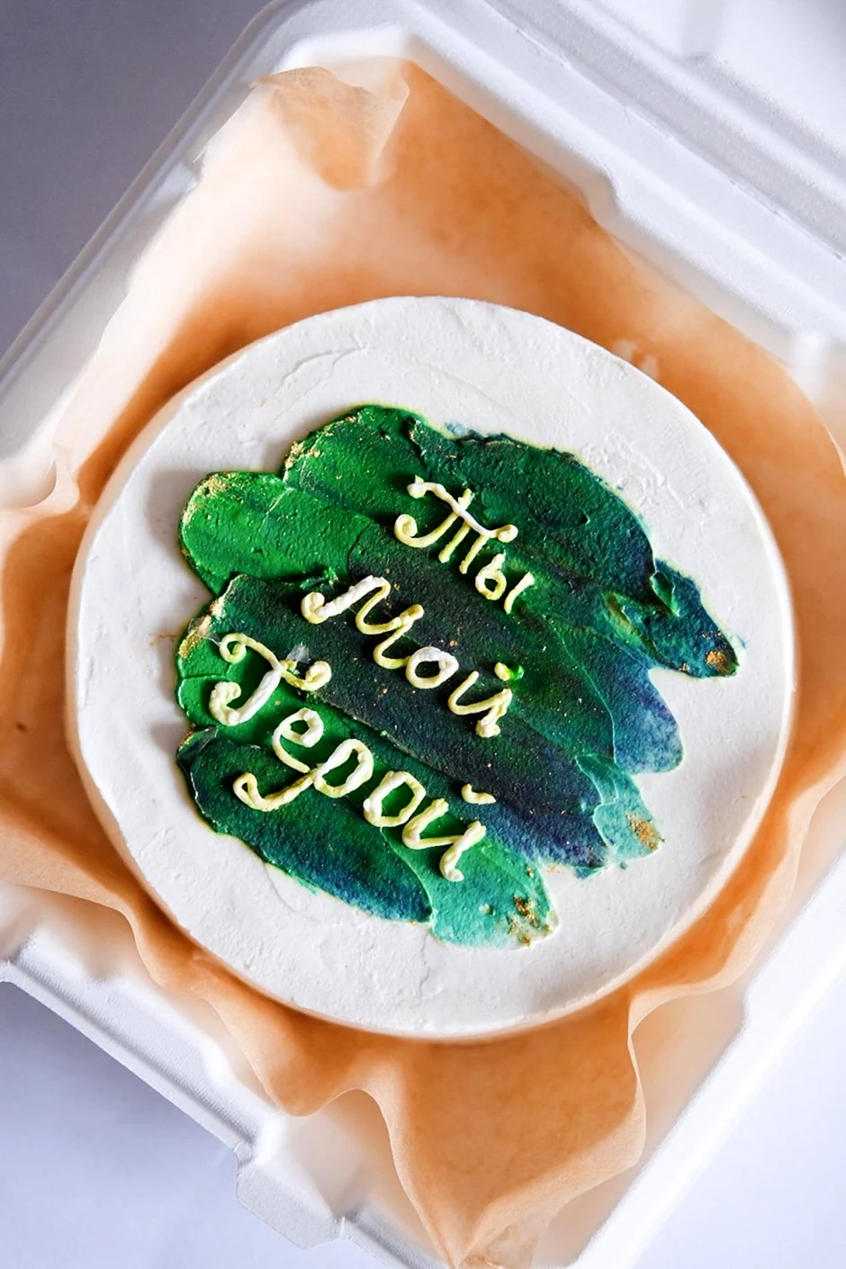 Зеленый Бенто тортик