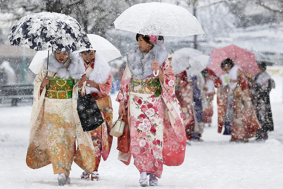 Зима в Японии